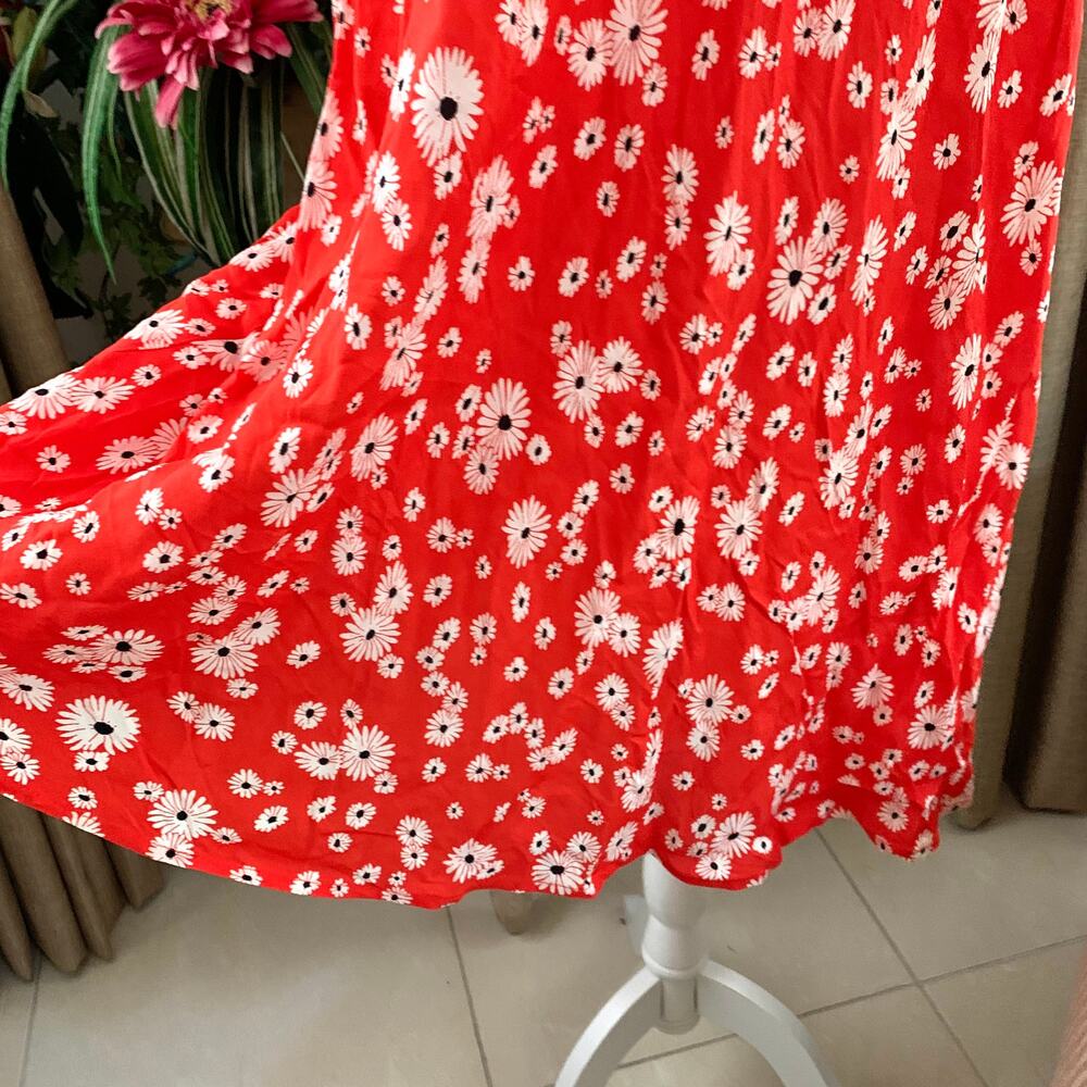 Rixo x Target Floral Puff Sleeve Swing Dress Red - Picture 7 of 12